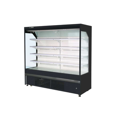 Supermarket Fruit Vegetable Shop Preservation Display Freezer With Door Curtain