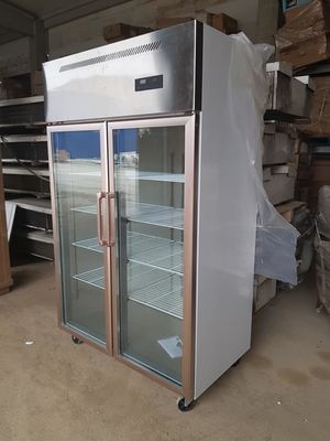 Glass Door Upright Stainless Steel Freezers Commercial Restaurant