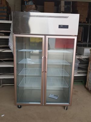 Glass Door Upright Stainless Steel Freezers Commercial Restaurant