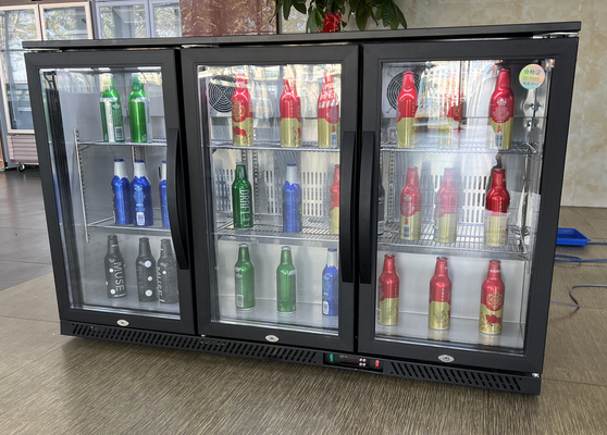 Three Door Wholesale Mini Cola Refrigerator Drink Display Freezer For Bar