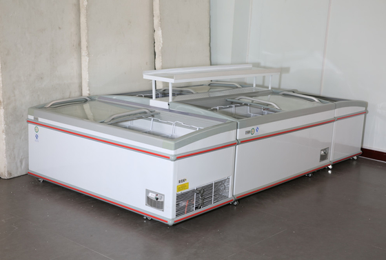 Direct cooling Commercial Chest Freezer Glass Top