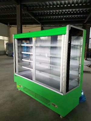 Supermarket fruit shop vegetable shop preservation display commercial with door curtain cabinet