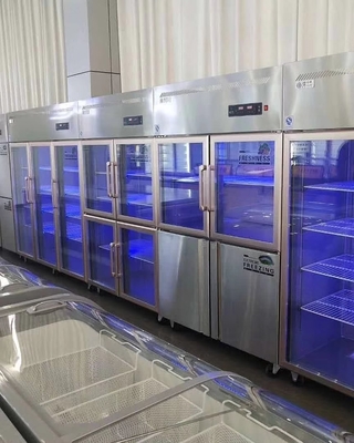 Glass 3 Door Large Capacity Display Cabinet Refrigerator Freezer Commercial