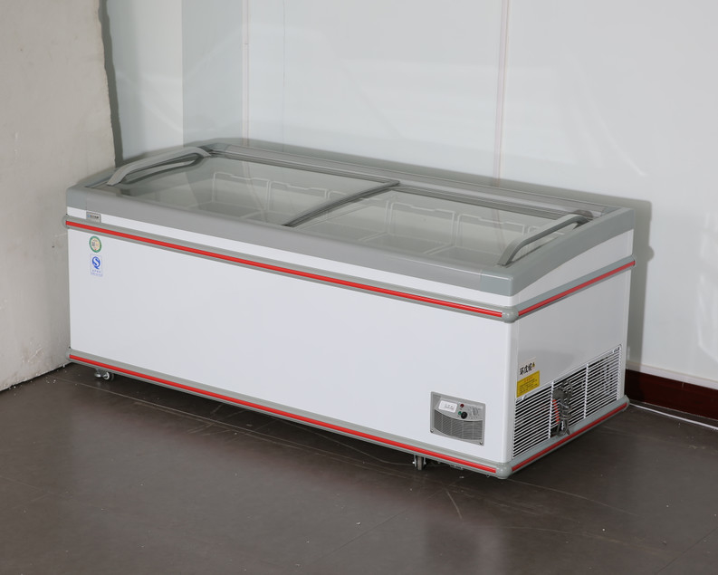 Direct cooling Commercial Chest Freezer Glass Top